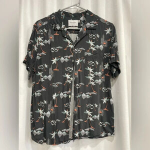 Goodfellow & Co. Hawaiian Shirt Mens Medium Palm Trees